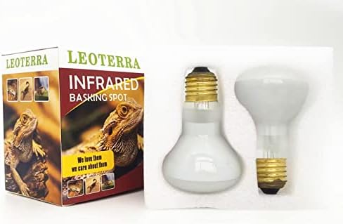 Leoterra 2 pachet 50W Reptile Basking Light, Bulb de căldură amfibiană, bec de căldură reptile pentru broască țestoasă, dragon cu barbă, șopârlă, etc ...