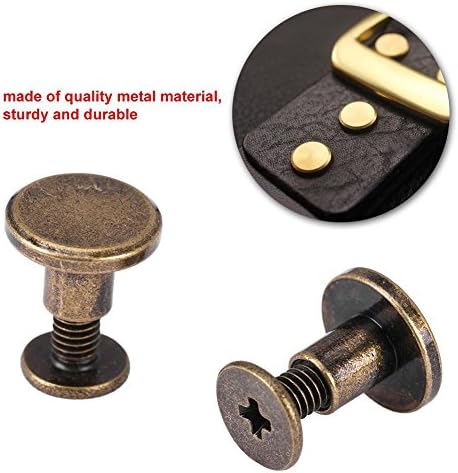 Taidda Flat Head Rivets, Copper Brass Flat Rive Screws Nuts Nails Rivets Cap Cap Accesoriu pentru DIY Repararea hainelor de bagaje 6,5 mm
