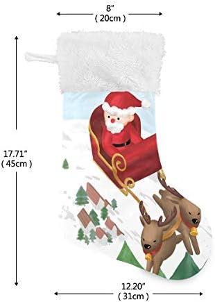 Pimilagu Busy Moș Crăciun Claus Ciorapi de Crăciun 1 pachet 17,7 , ciorapi suspendați pentru decorarea de Crăciun