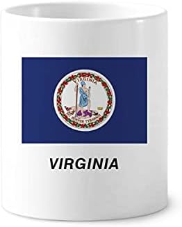 American State Flag Contur Virginia Virginia Pen Holder Mug Cerac Stand Creion Cupa