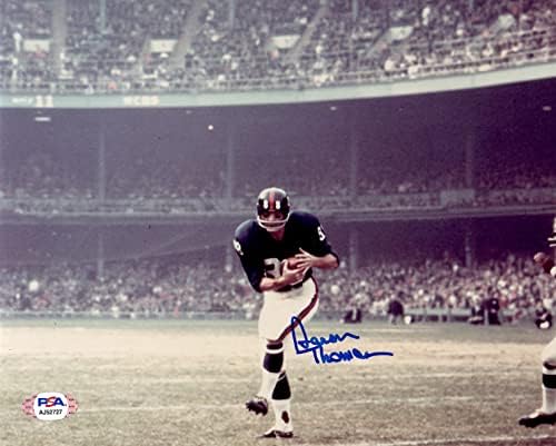 Aaron Thomas Autographed semnat 8x10 Photo NFL New York Giants PSA Coa