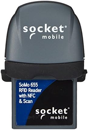 Socket Mobile, Inc. RFID Series 6 RFID Scaner de coduri de bare cu NFC și plug-in Scan, negru