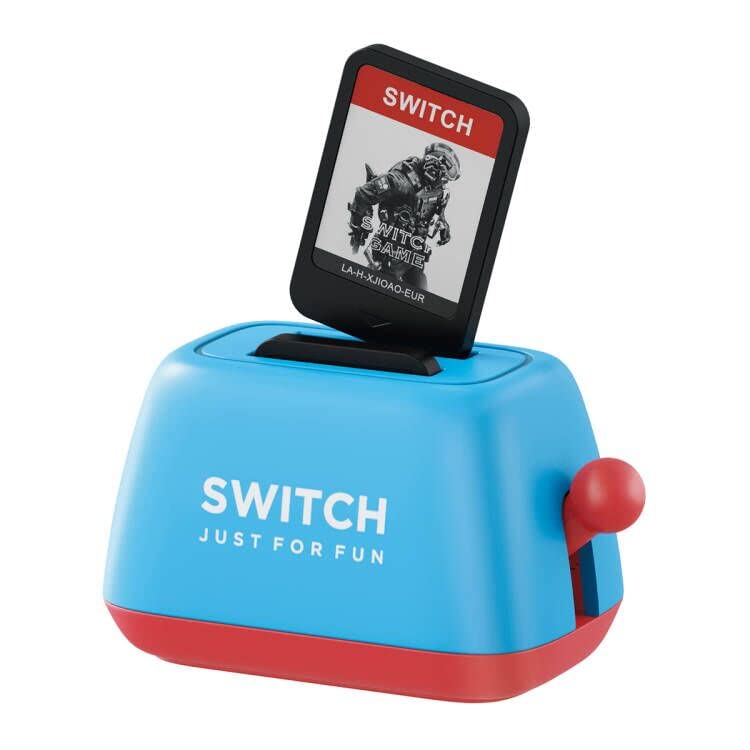 HAGIBIS Switch Game Holder Compatibil cu cărți de jocuri Nintendo Switch, portabile drăguțe toaster stropit de stocare 2 cartuș de joc de comutare