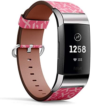 Compatibil cu Fitbit Charge 3 & amp; 3 SE-Bratara din piele bratara Accesorii de înlocuire Band-cancer de San panglici