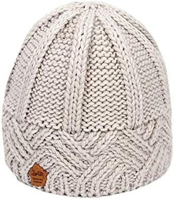 BDDVIQNN Tricot Beanie pălării pentru femei bărbați pălării cald lână iarna tricotate femei păstra moda Hemming baseball capace