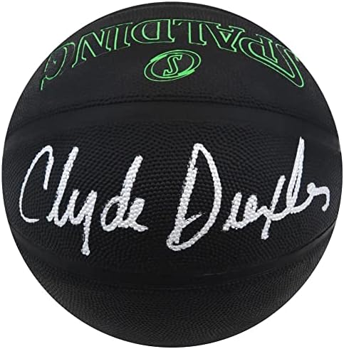 Clyde Drexler a semnat Spalding Phantom Black Baschet NBA - baschet autografat
