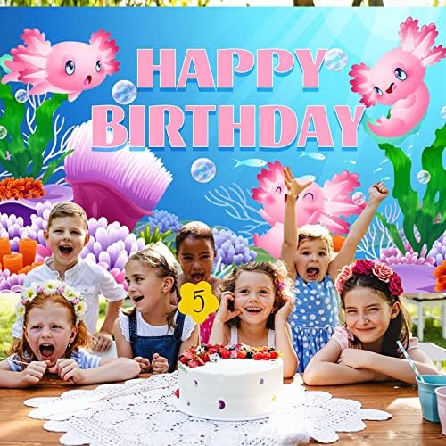 HSDSH Axolotl ziua de nastere petrecere Banner Axolotl fundal pentru decoratiuni de partid consumabile copil duș copii copii