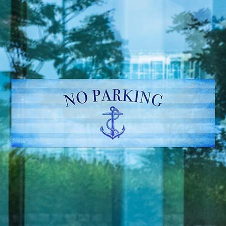 Cgsignlab | „Fără parcare -dungi nautice” ferestre | 36 x12