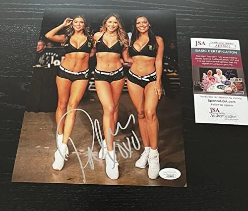 Fata cu inel UFC Brittney Palmer semnat 8x10 Fotografiat Model UFC autografat JSA - Fotografii UFC autografate