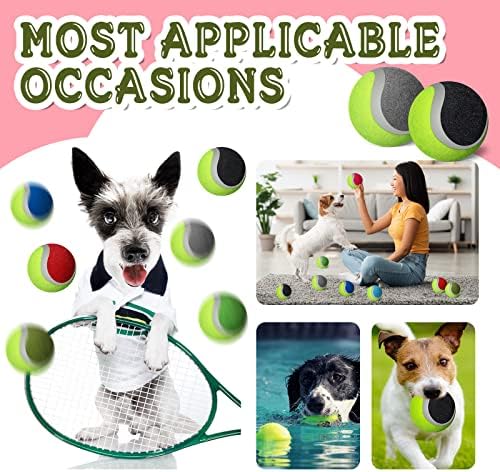 Zubebe 30 PC -uri de 2,5 inci Bile de tenis pentru câini Cadouri pentru câini pentru câini colorați pentru câini pentru câini