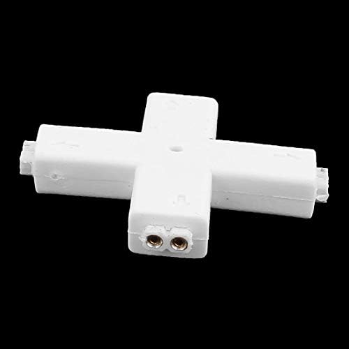 Nou Lon0167 3 buc Cruce forma 4 Mod 2p conector de sex feminin alb pentru 3528 RGB LED lumina (3 st Procrock Kreuzform 4-polige