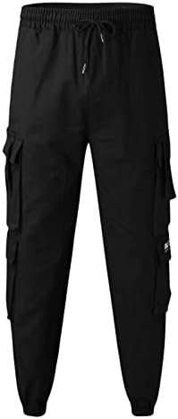 Pantaloni de marfă baggy bărbați desăvârșiți sport modă pantaloni casual talie elastică picior drept pantaloni de transpirație