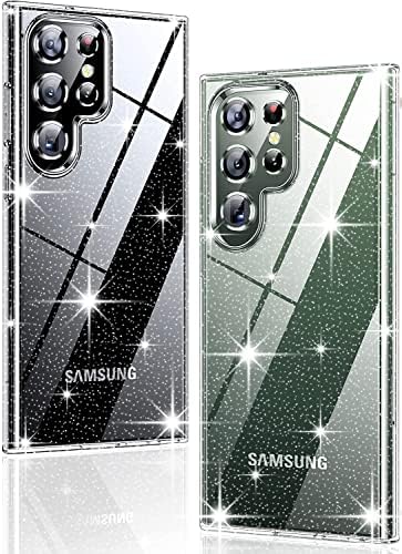 Wegoodsun Samsung Galaxy S22 Ultra 5G Case Glitter, Crystal Clear Spankly Shiny Slim Drop Protection Telefon Femei Femei Case